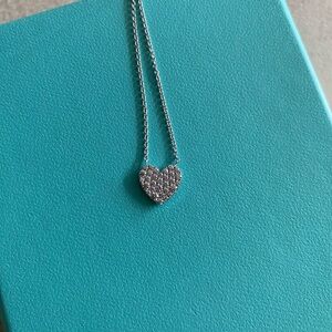 Tiffany & Co. Pavé Diamond Heart Necklace